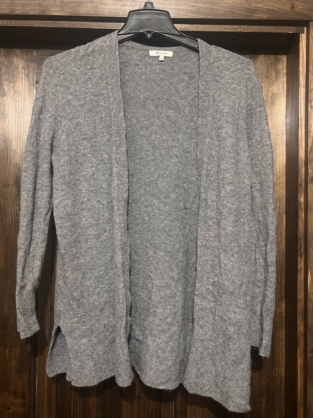 Madewell Heather Gray Open-Front Women's Cardigan Alpaca soft long